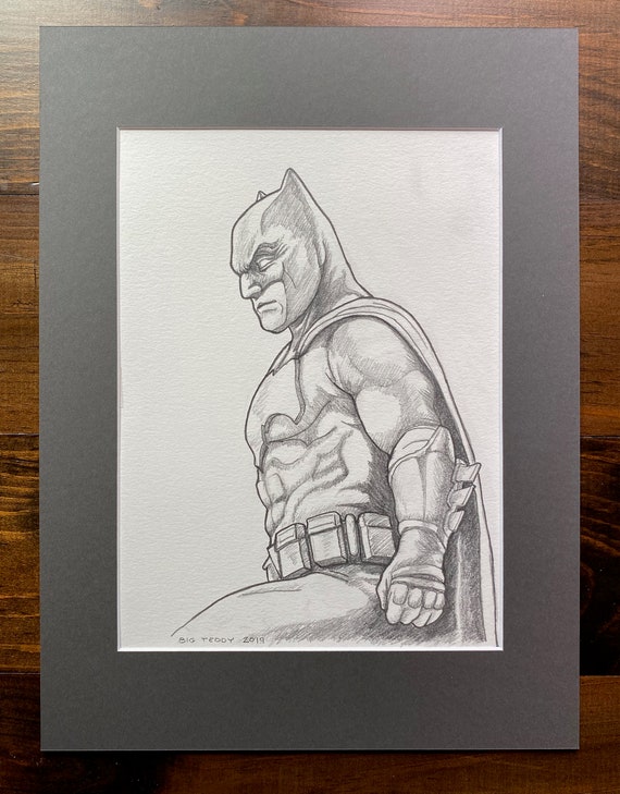 Dibujo original a lápiz de Batman - Etsy México