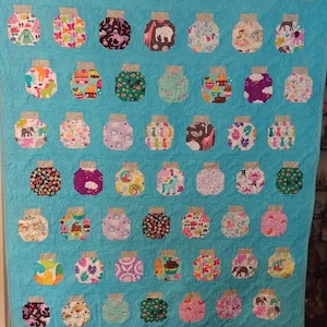 Handmade I-spy youth quilt 48 x 61&quot;