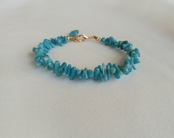 Coral bracelet Blue coral bracelet Beaded bracelet Gift for her Mothers day gift