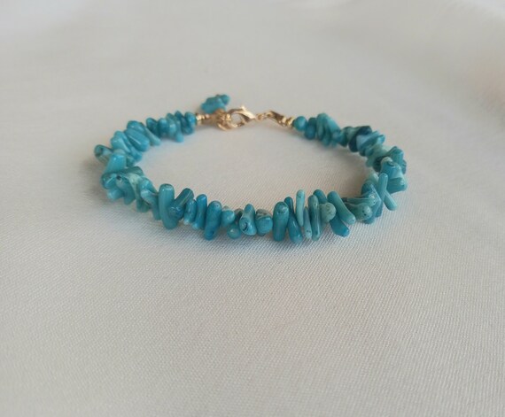 Blue 2024 coral bracelet