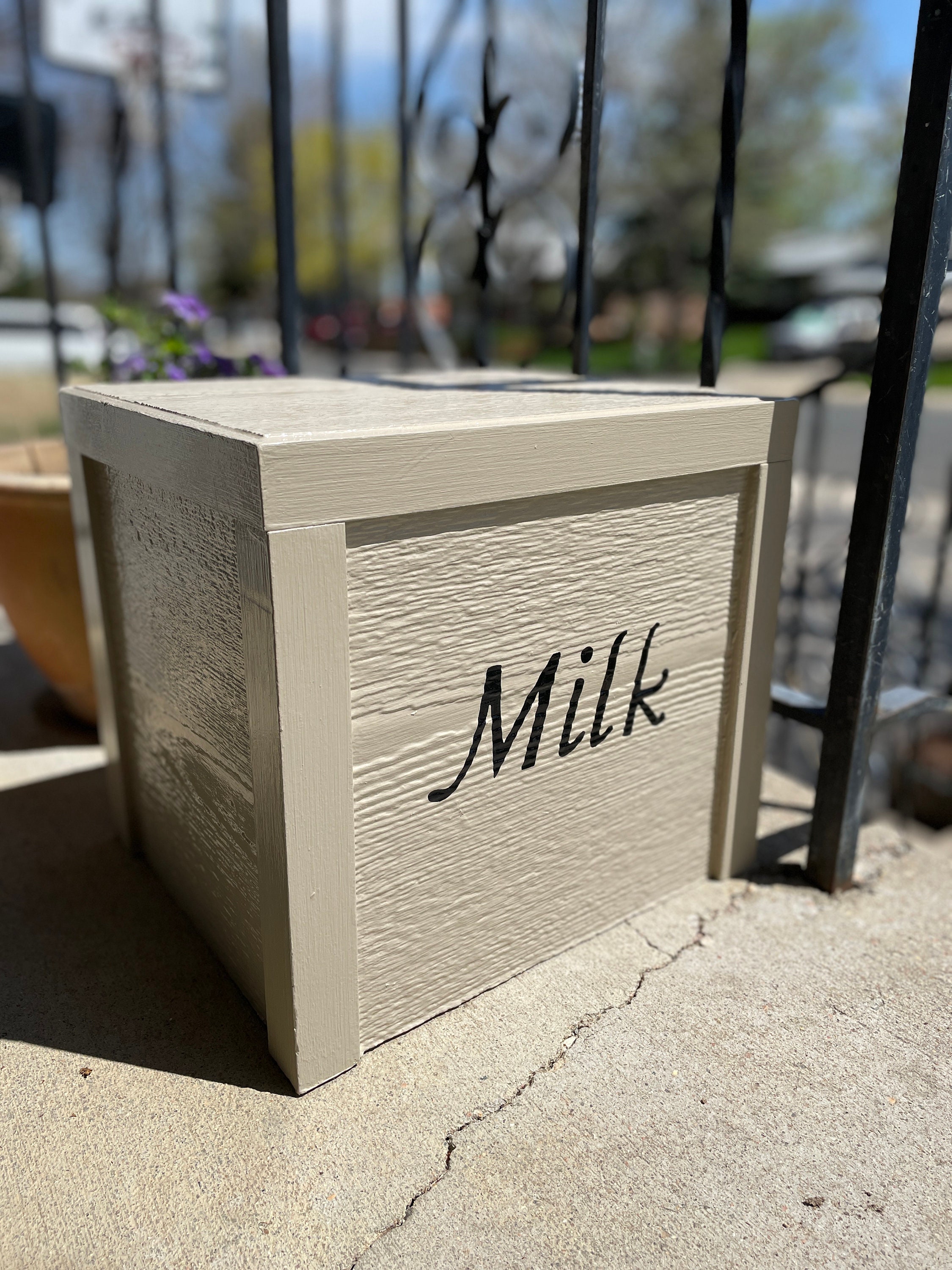 Wooden Milk Box Small handcrafted New Our Most Popular Etsy UK