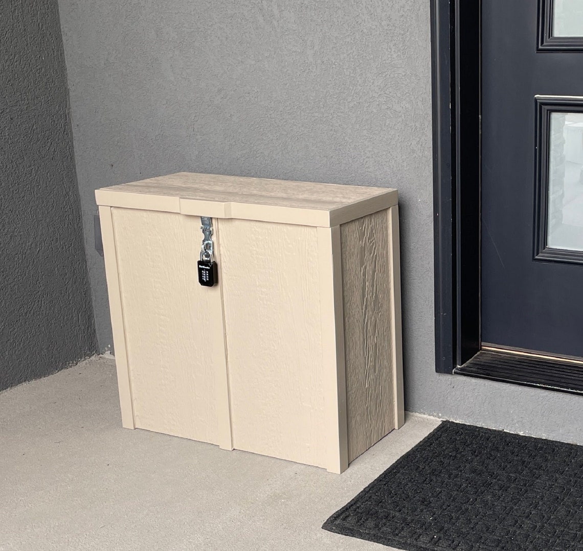 Porch Box Large With Lock Delivery Box Outdoor Home Delivery Etsy