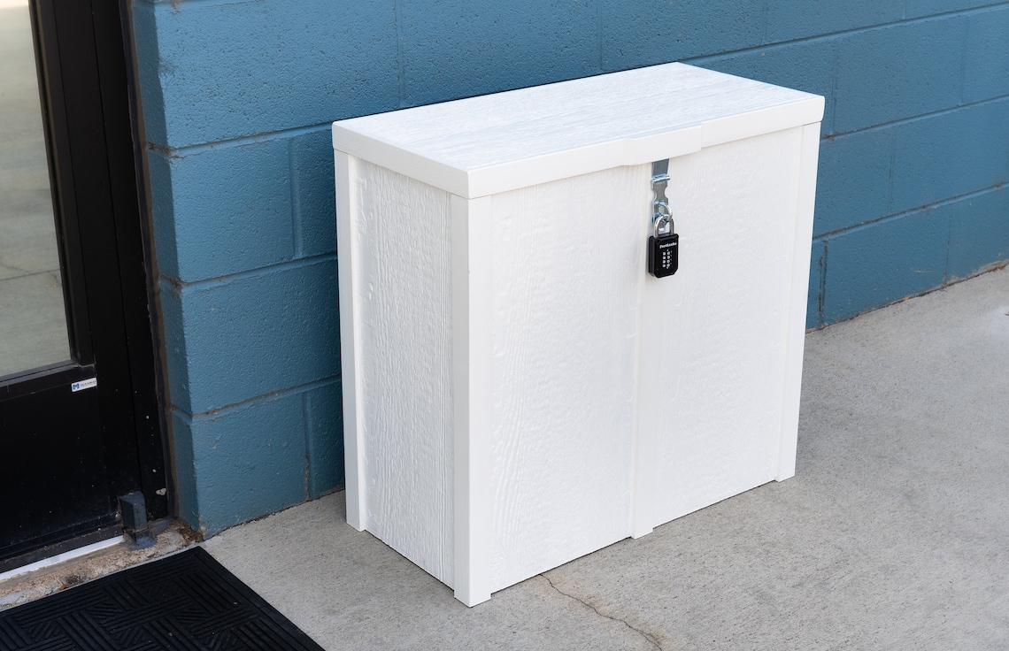 Porch Box Large With Lock Delivery Box Outdoor Home Delivery Etsy
