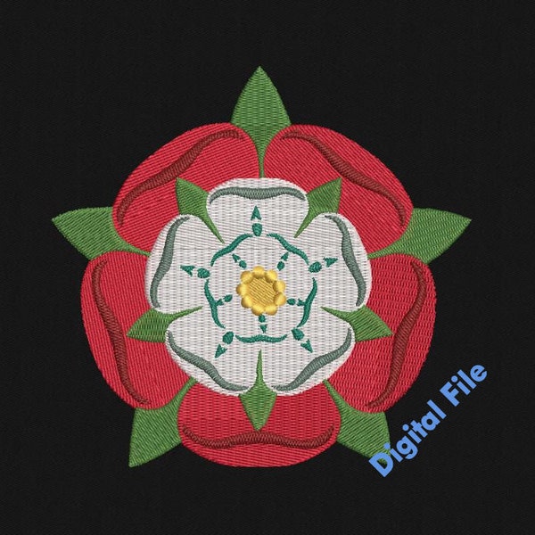 Tudor Rose x9 sizes Machine Embroidery