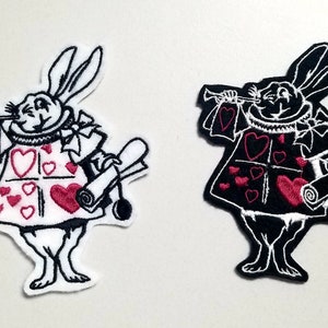 PATCH White Rabbit with trumpet Alice in Wonderland