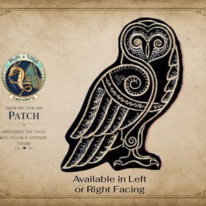 PATCH Golden Owl – Symbol of Wisdom & Mystery