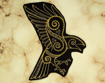 PATCH Golden Raven flying