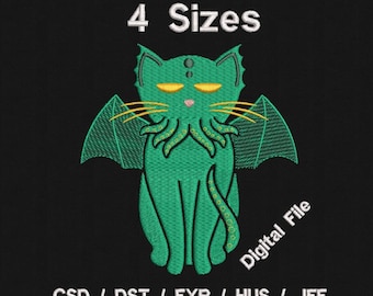 Cathulhu x4 tamaños Bordado a máquina