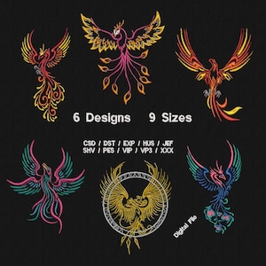 Phoenix Collection Machine Embroidery