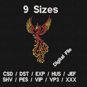 Tribal Phoenix one Machine Embroidery