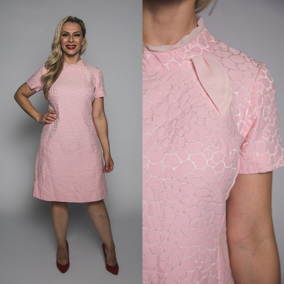 1960's Nelly Don Pink "Giraffe" Dress - Large