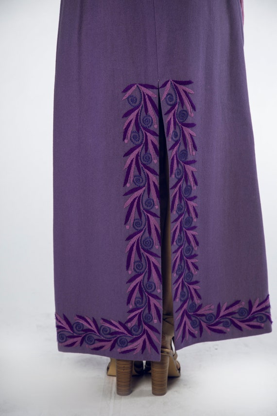 Woza 1960s Purple lavender felt wool skirt and ma… - image 7