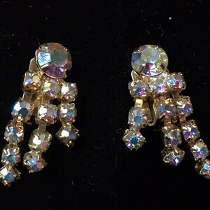 Stunning Iridescent Clip on earrings