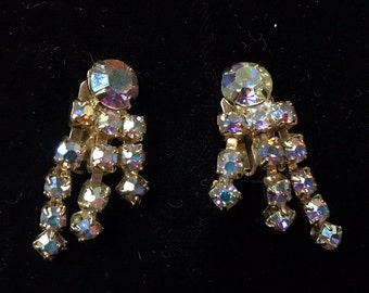 Stunning Iridescent Clip on earrings