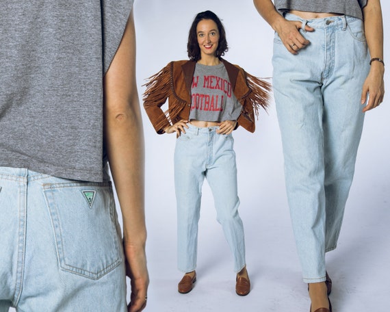 Fun 1980s Light Blue High Waisted Mom Jeans by Guess Jeans a | Etsy