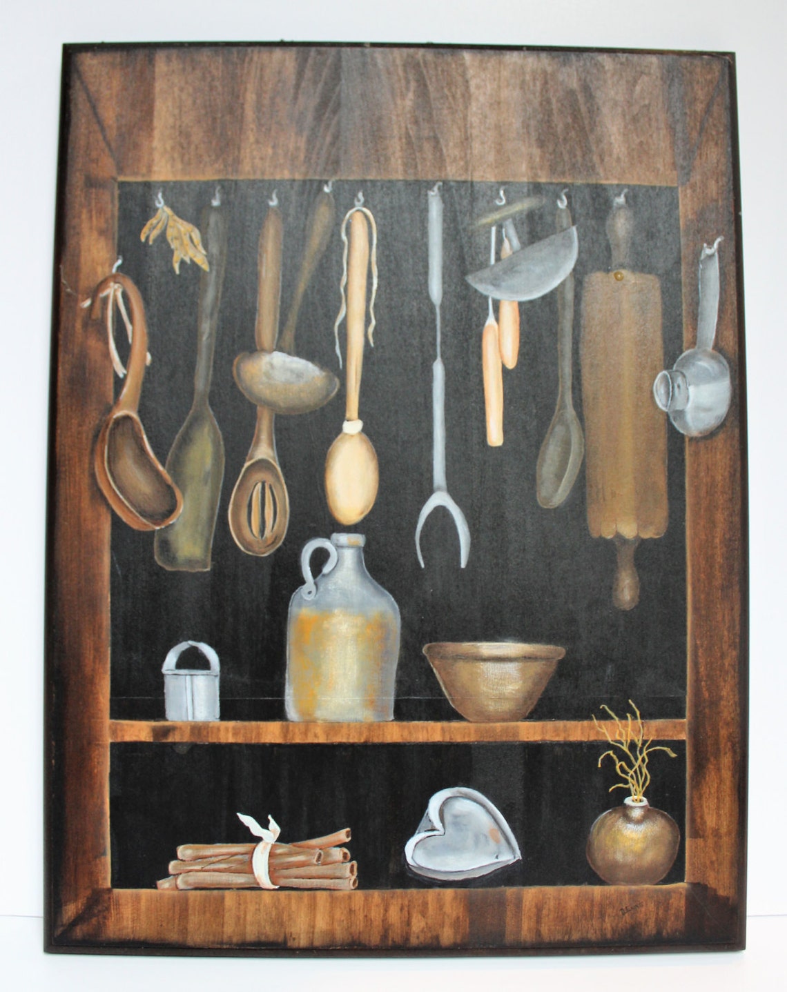 Kitchen Utensil Acrylic Painting Etsy