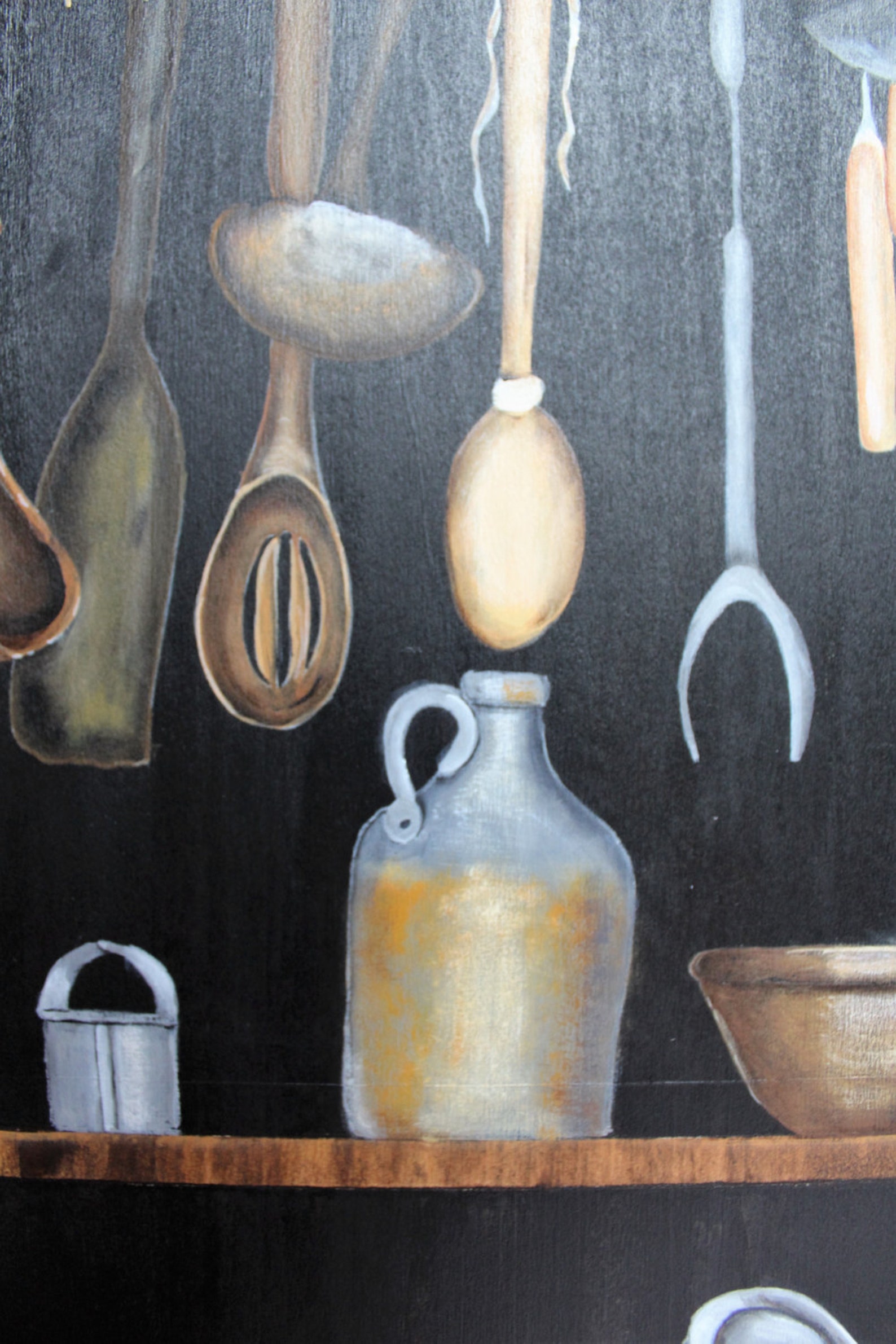 Kitchen Utensil Acrylic Painting Etsy