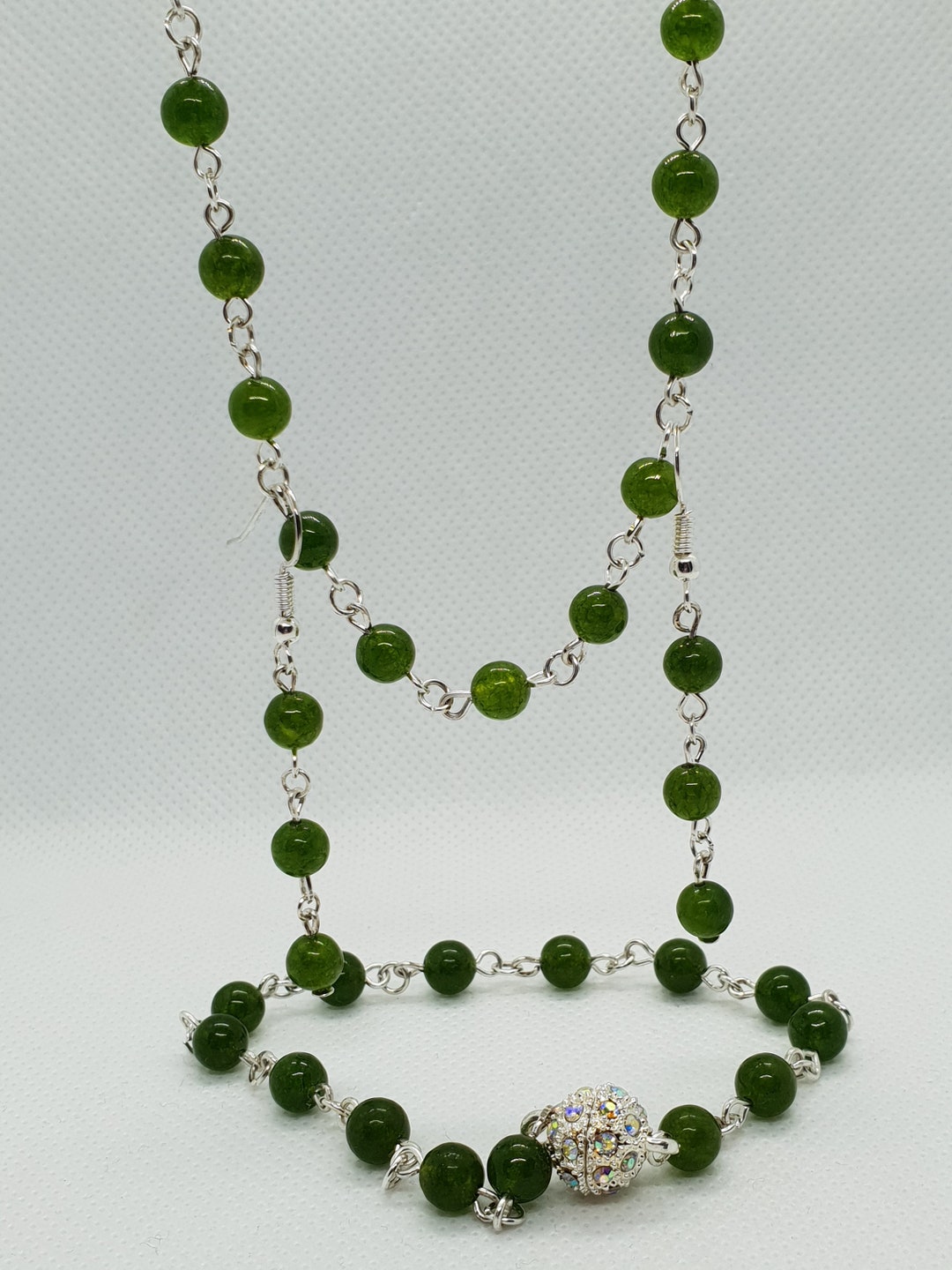 Quartz Jewellery Set Green Quartz Necklace Green Quartz Etsy UK