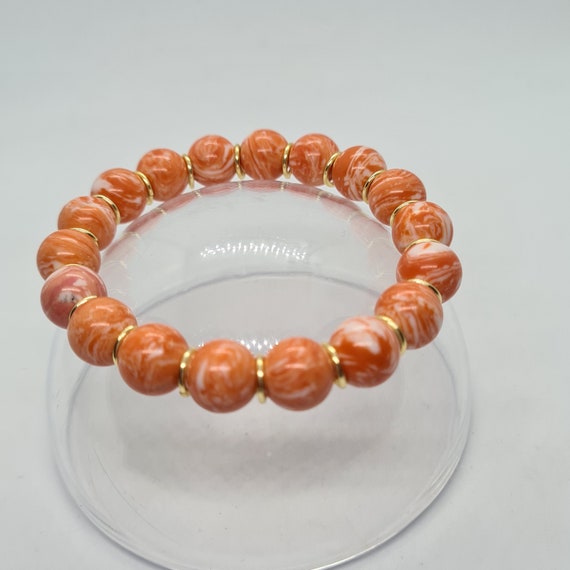 Rhodochrosite Stretchy Bracelets Rhodochrosite Stretchy Bracelets