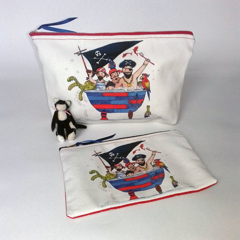 Pencil Case Make Up Bag Accessory Purse Pirate Print