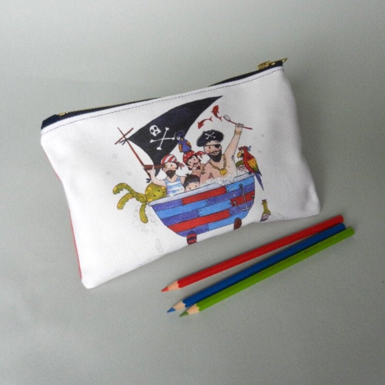 Pencil Case Make Up Bag Accessory Purse Pirate Print