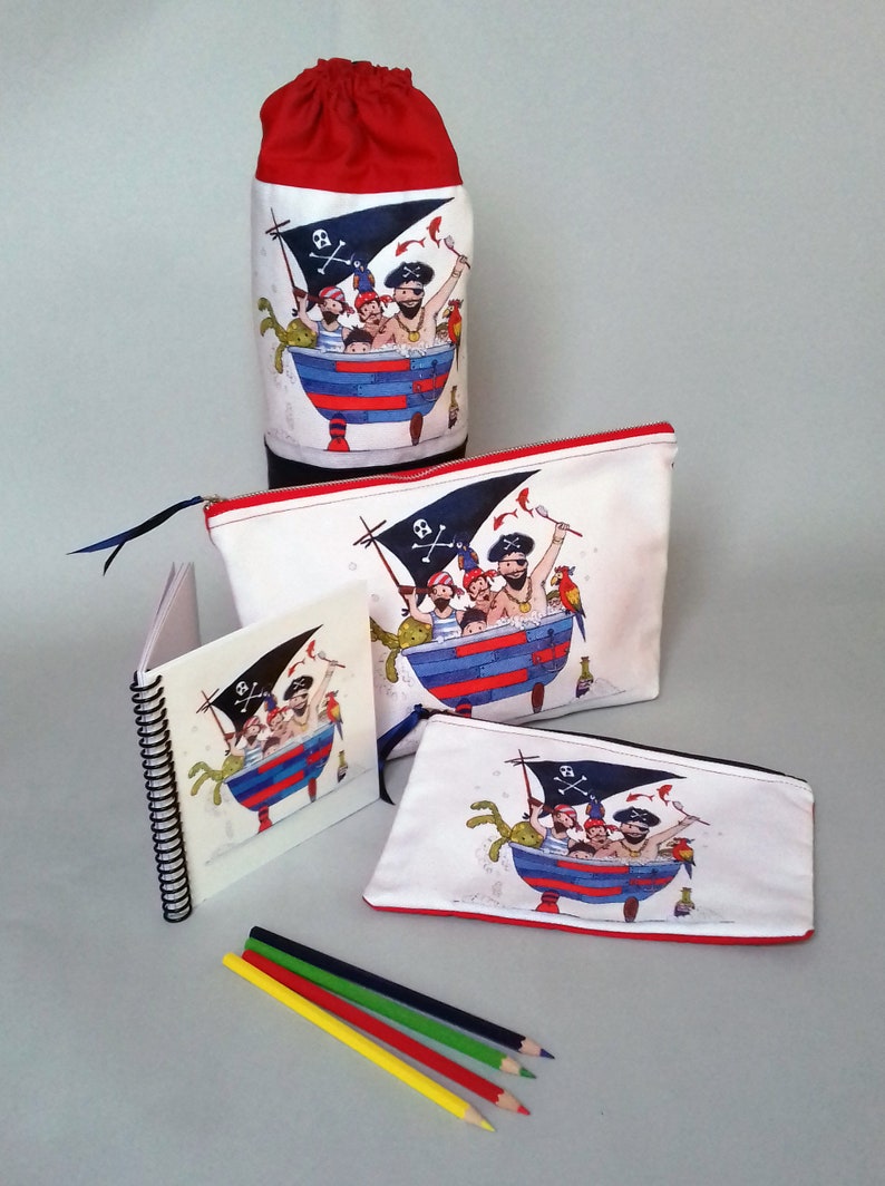 Pencil Case Make Up Bag Accessory Purse Pirate Print