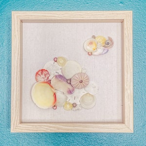 Unique seashell art | Sea shell home decor | Beach home decor | Coastal decor | Rustic beach decor | Naturally weathered seashell variety