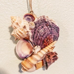 Unique seashell Ornament | Seashell home decor | Beach home decor | Coastal decor | Beach Holiday | Seashell Holiday Decor