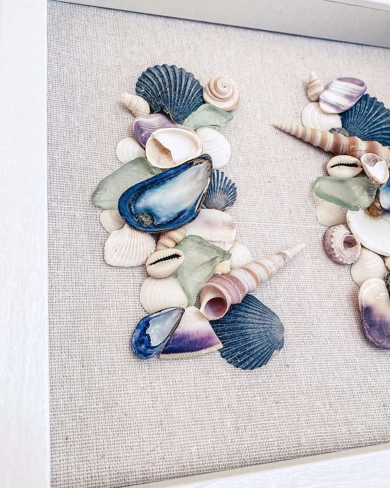 Unique Seashell Art | Sea Shell Home Decor | Beach Home Decor | Coastal ...