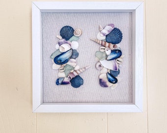 Unique seashell art | Sea shell home decor | Beach home decor | Coastal decor | Rustic beach decor | Naturally weathered seashell variety