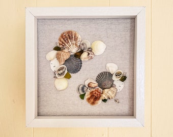 Unique seashell art | Sea shell home decor | Beach home decor | Coastal decor | Rustic beach decor | Naturally weathered seashell variety