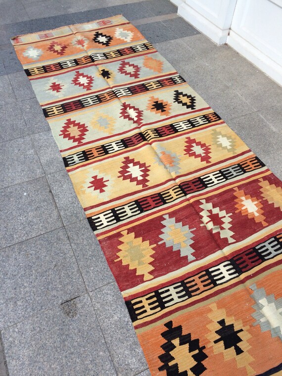 Turkish Kilim Rug Anatolian Turkish Vintage Kilim Rug Etsy