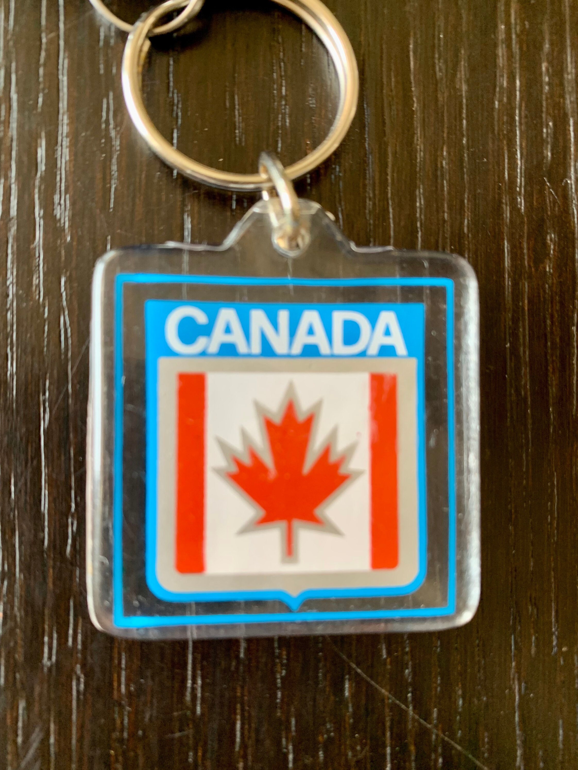 Vintage 90s Canada Flag Acrylic Keychain/canadian Flag Etsy