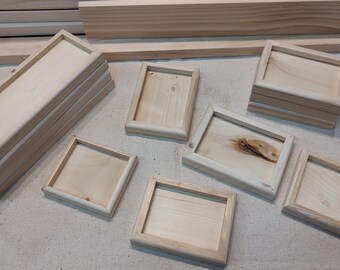 Lot of Small Wood Trays, Unfinished