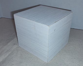 Primed Plywood Craft Box, Mitered Top, 3.75" Cube (approx.)
