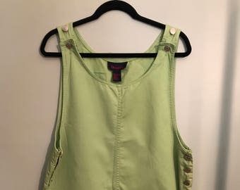 denim bib and brace dress