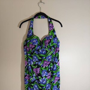 Cute Bright Halter Dress
