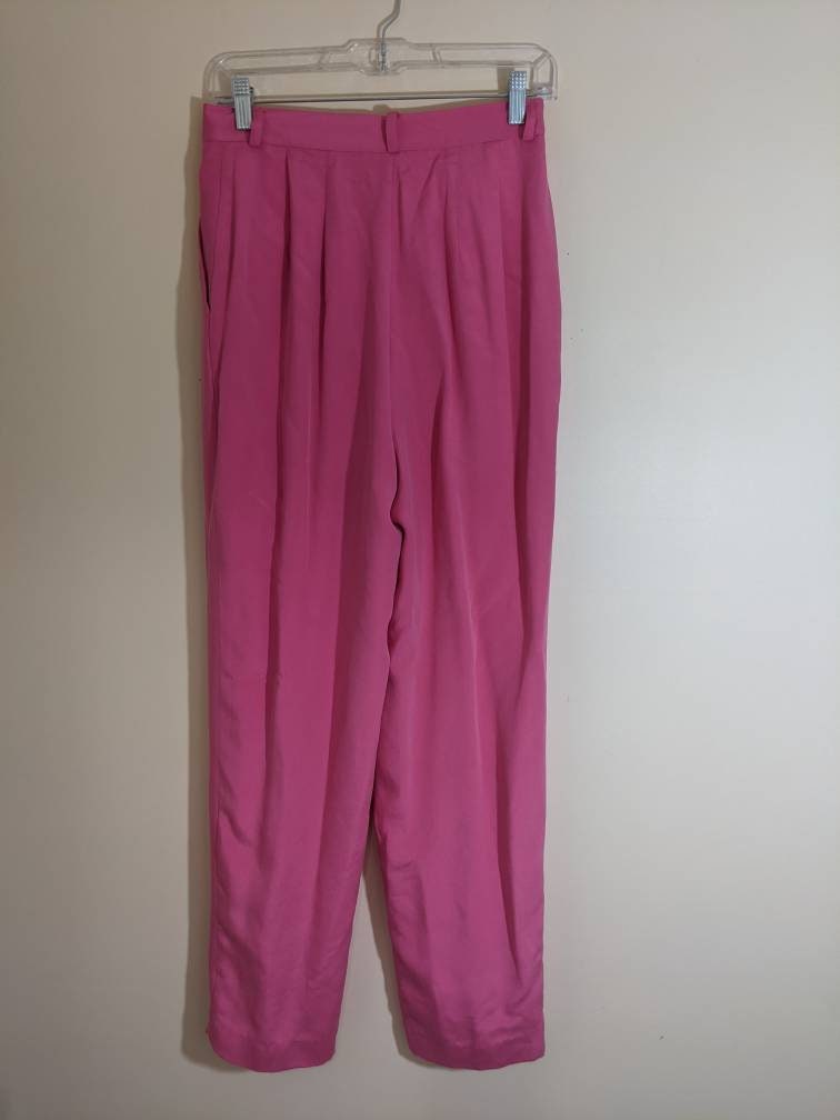 Pink Silk Pants - Etsy