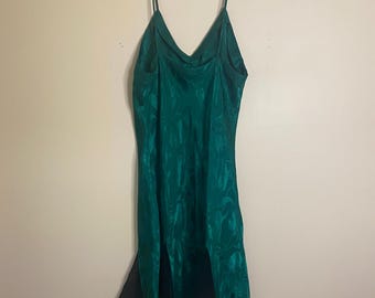 Green Victoria's Secret Gold Label Vintage Mini Slip