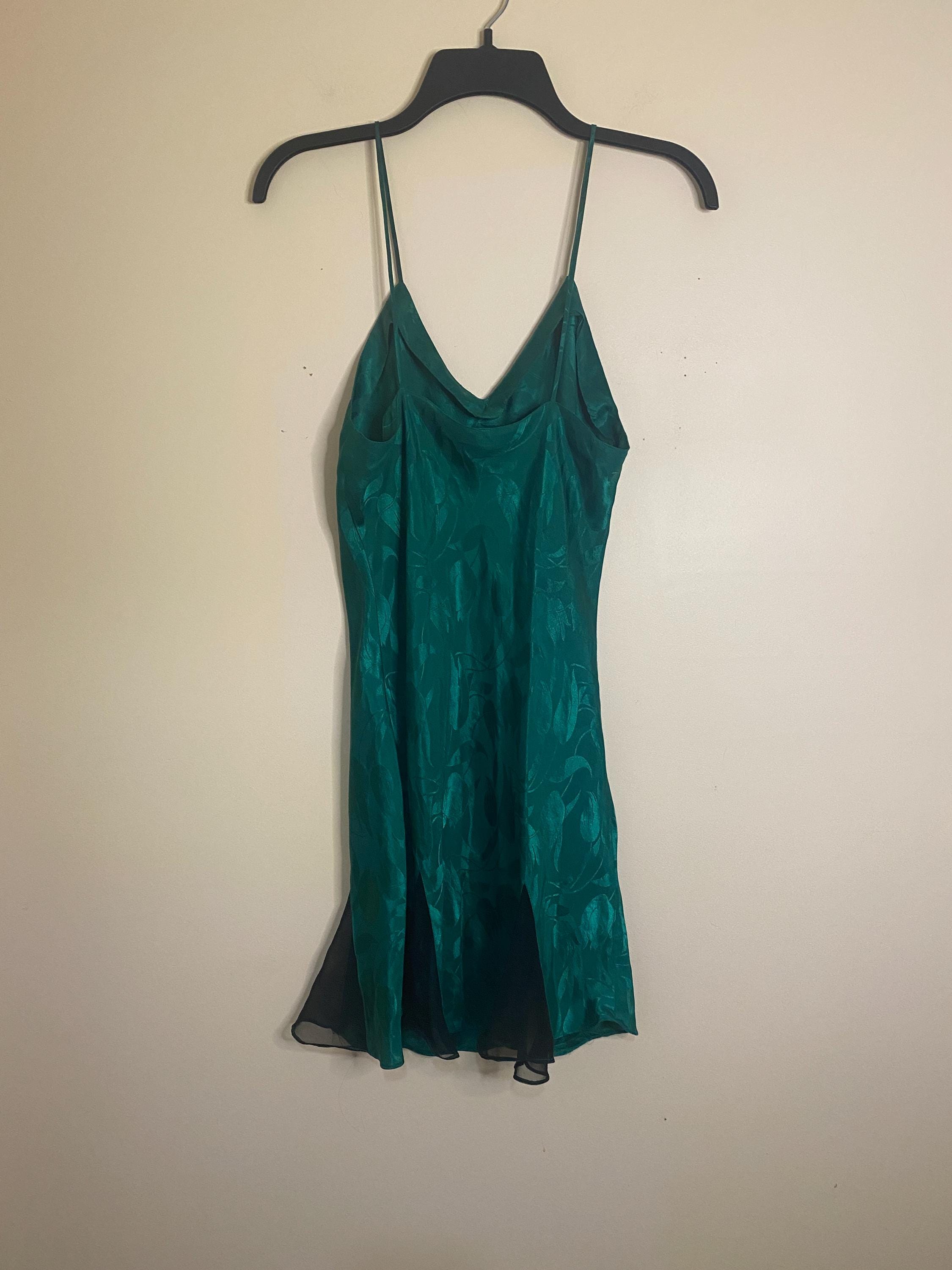 victoria secret green slip dress VS 2002 