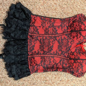 Black & Red Lace Corset