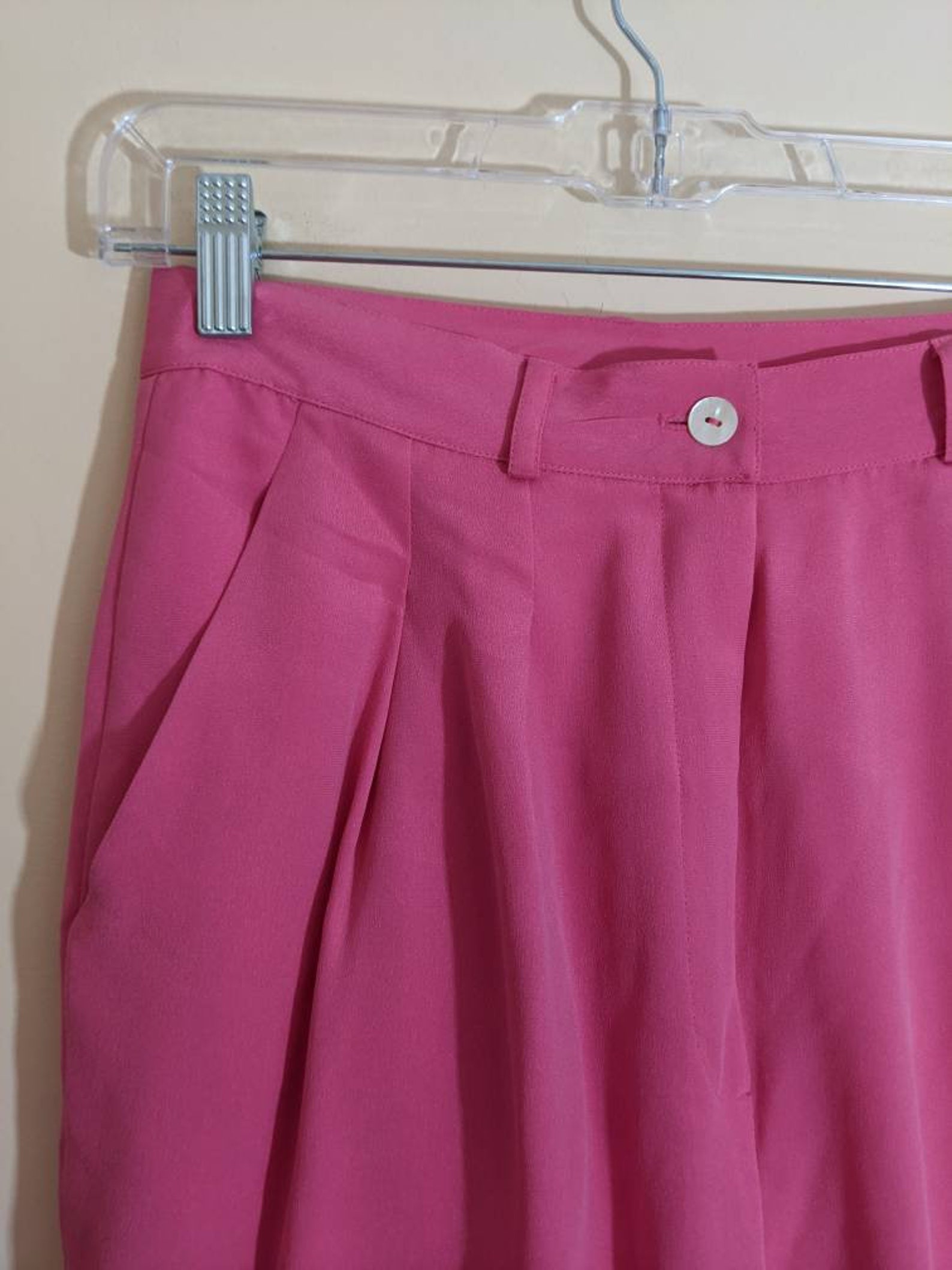Pink Silk Pants | Etsy