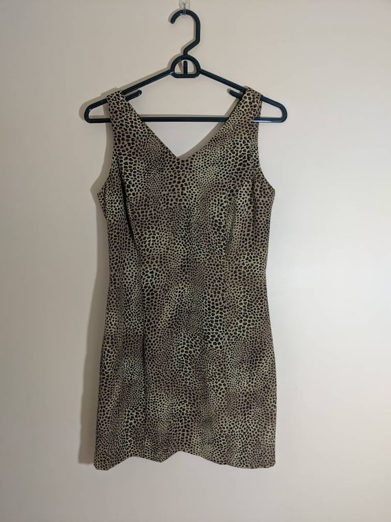 Vintage Ganto's Petite Leopard Print Cocktail Dres