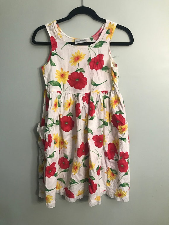 Floral Smock Dress With Pockets