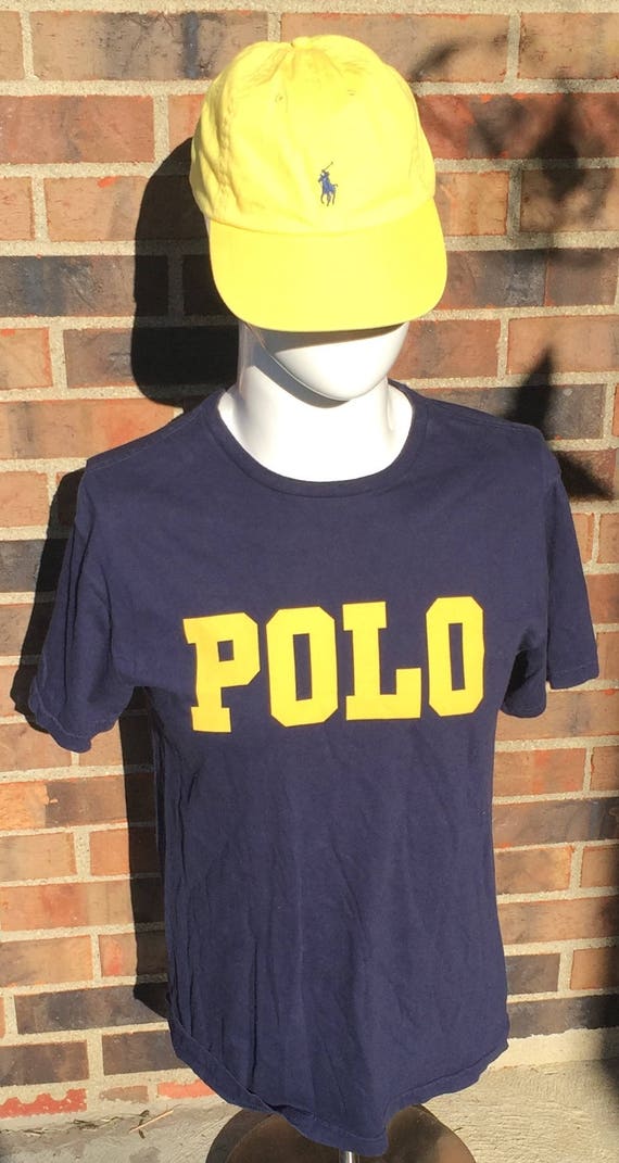 Polo Ralph Lauren deletreado amarillo azul papá 90s 1990s moda | Etsy México