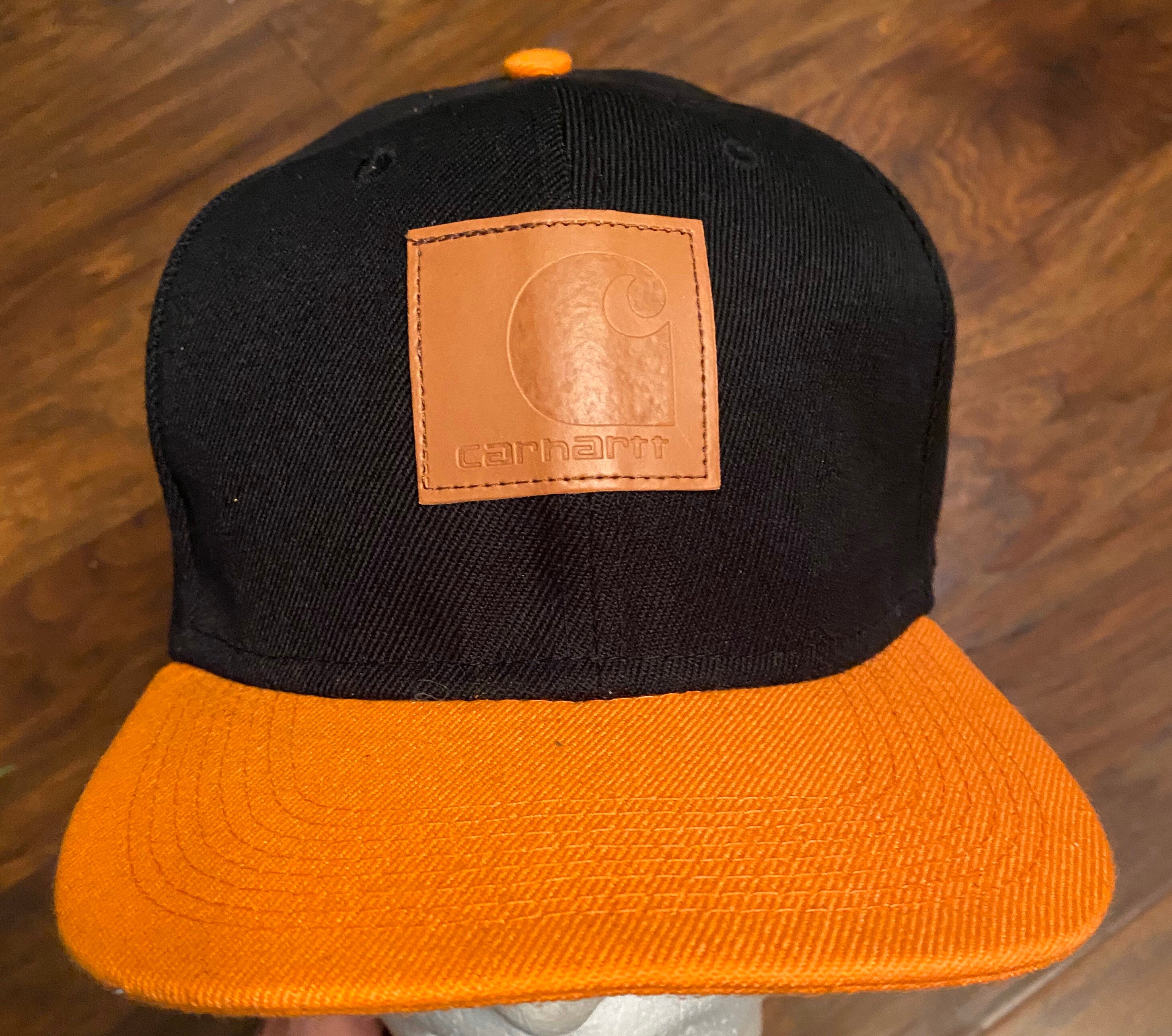 Arbejdsløs mel facet Carhartt Snapback Starter Hat Lid Cap Wool Winter Orange Black - Etsy