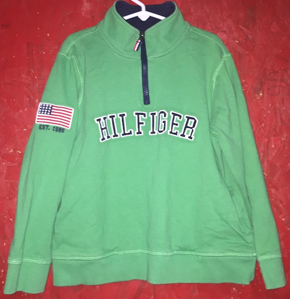 fyrværkeri telefon hjemme Buy Tommy Hilfiger Vintage Spellout Green Size 7 Kids Flag USA Online in  India - Etsy