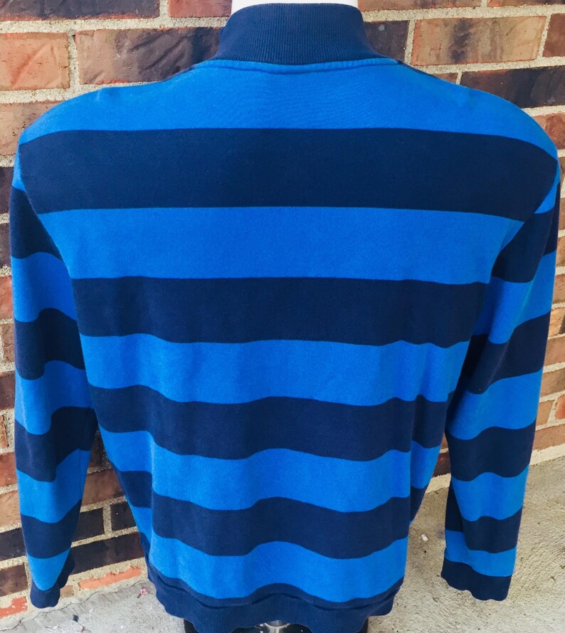 Lacoste Striped Blue Sweatshirt Vintage Alligator Zip up - Etsy