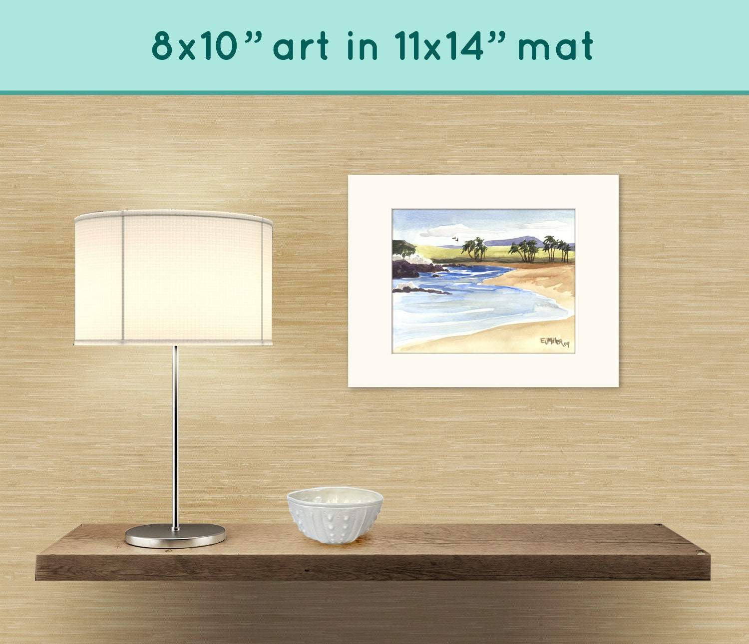 Kauai Beach Art Print, Salt Pond Kauai Artwork, Kauai Wall Art, Hawaii ...