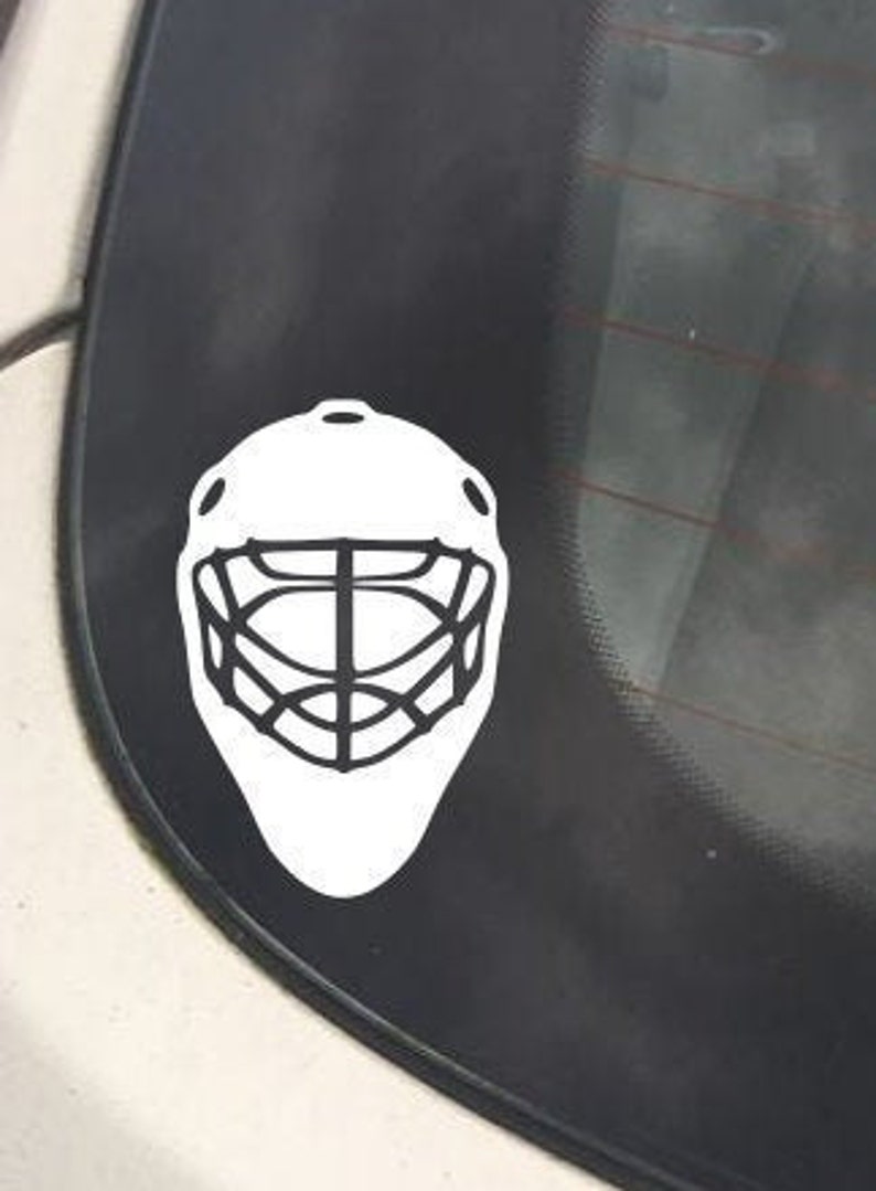 Ice Hockey Netminder and Goalie Mask Vinyl Decals Hockey Etsy